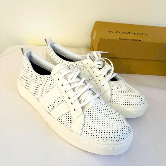 Kaanas White Leather sneaker size 11 - Picture 2 of 7